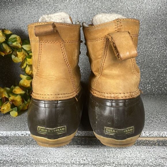Field & Stream Merrimac Rain Boots Waders Leather and Rubber Shoes Bean Boots - Picture 3 of 7